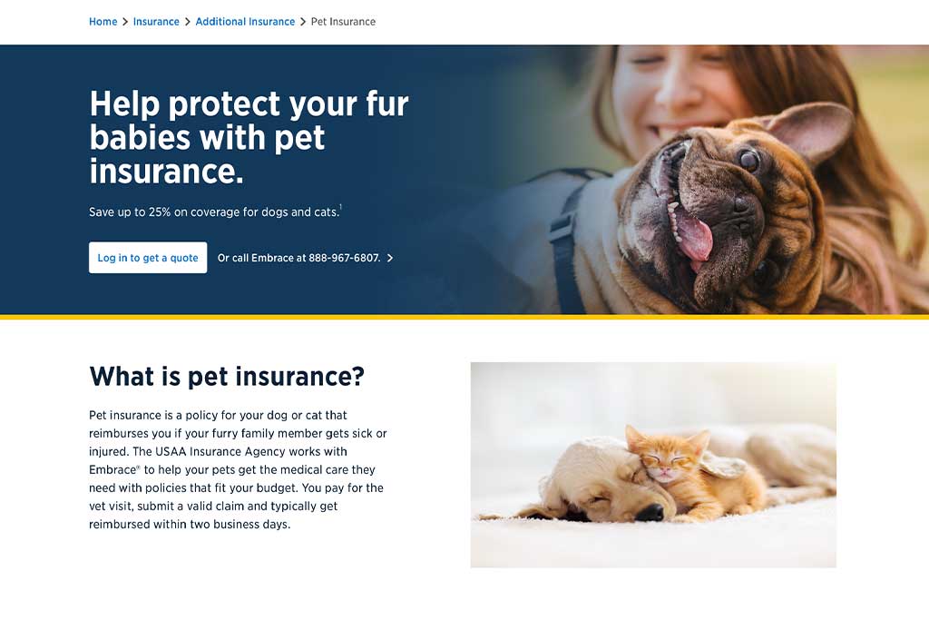 USAA Storefront Webpages